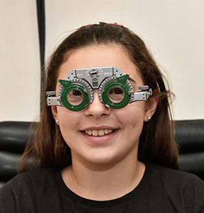 Prueba de refracción para medir la graduación visual