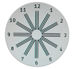 Test del reloj. Evaluación astigmatismo