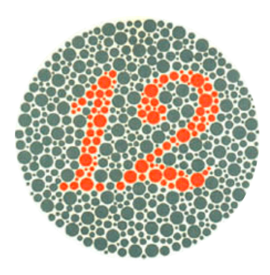 Test Ishihara. Evaluación daltonismo