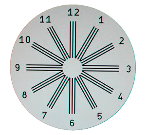 Test del reloj. Evaluar astigmatismo