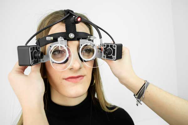 Prueba con videooculógrafo. INOF